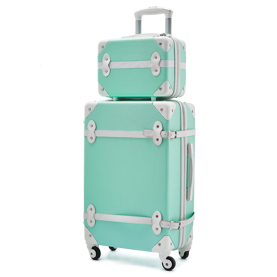 

Girls Vintage Suitcases 3 piece Luggage set Trolley baggage cases, Customized