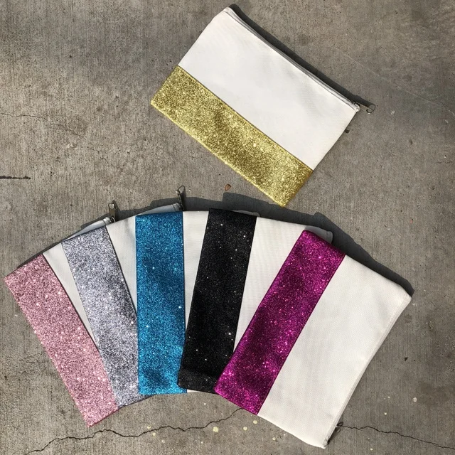 

Personalized Free Shipping Polyester Glitter Cosmetic Bag, Customized color is available