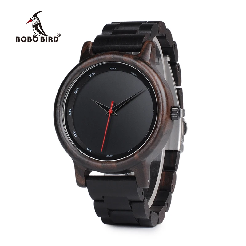 

Full wood ebony P10 custom logo wood watch