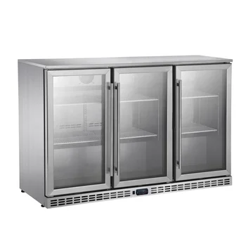 3 Glass Door Juice Bar Refrigerator Undercounter Beverage Fridge