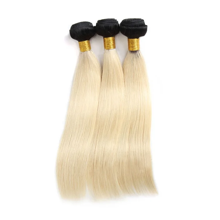

Highknight Cheap 10-40inch 1bT613 Raw Blonde Hair Ombre 613 Virgin Mink Brazilian Hair Weave Bundles Silky Straight Hair Bundles