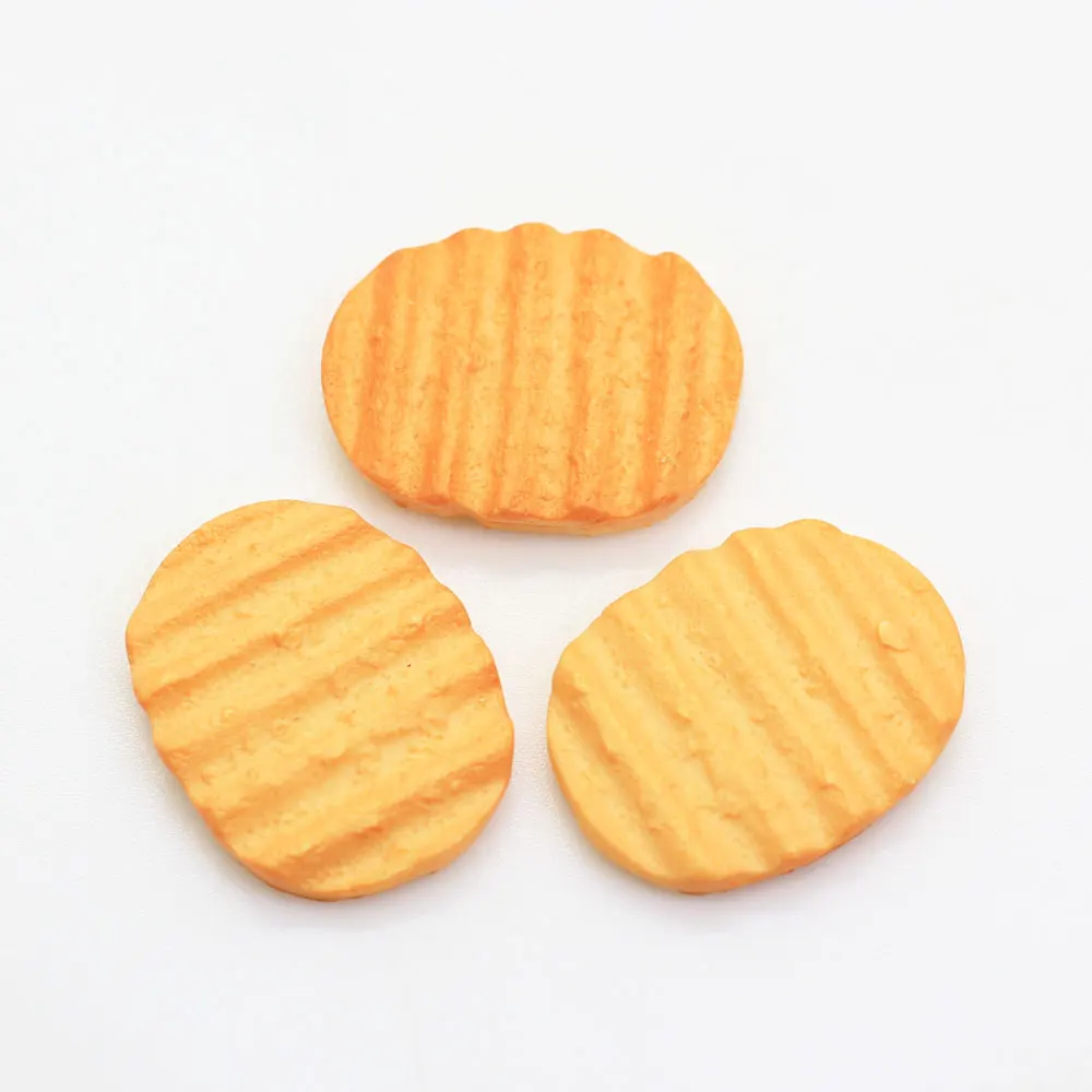 Cheap Price Delicious Snacks French Fries Ketchup Resin Flat Back Happy Potato Chips Cabochons Food Miniature Slime Charms