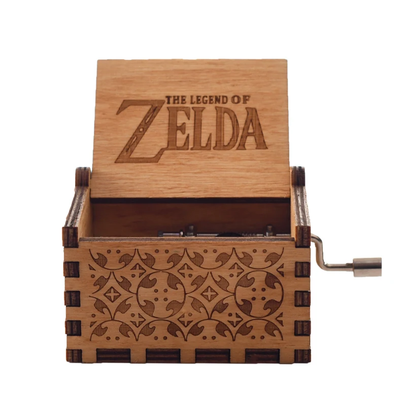 

Taizhiyi the Legend of Zelda Wooden Mini Music Box Hand Crank for Gifts