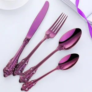 Image of High grade luxury 18/10 royal cutlery stainless steel flatware set