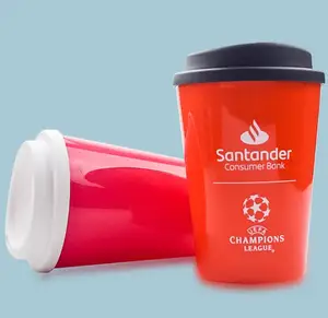 Image of Manufacturer's Direct Selling Hot Selling Promotional Double Wall 350ml 450ml Plastic Travel Mug Reusable Coffee Cup