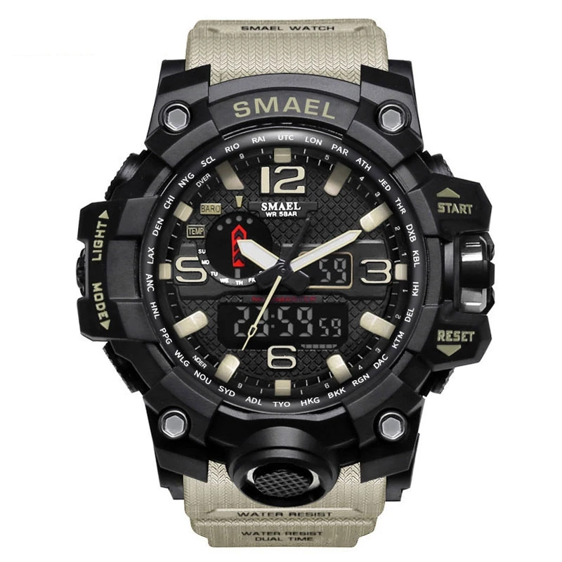 

Smael 1545 Fashion Men's Military LED electronic Quartz Sport mens Watch