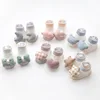 Custom 100% Cotton Newborn Baby Socks Shoes Anti Slip Wholesale Spring Autumn Girls Baby Cartoon 3D Infant Socks