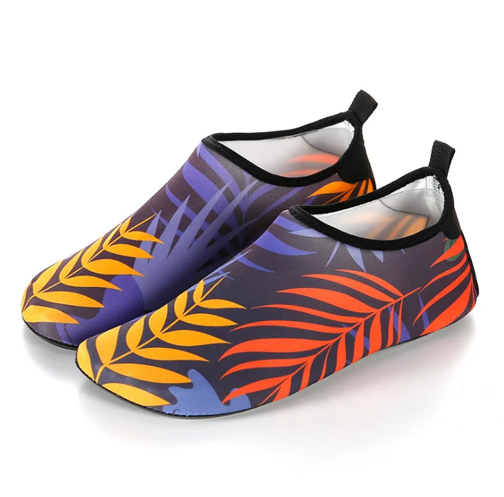 

Water Sports Shoes Quick-Dry Aqua Yoga Socks Slip-on for Men Women Kids, Printed color