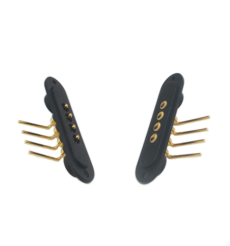 
2019 High Current Spring Pogo Magnetic Cable Connector 4 Pin USB Connector Magnetic For Battery Charging 