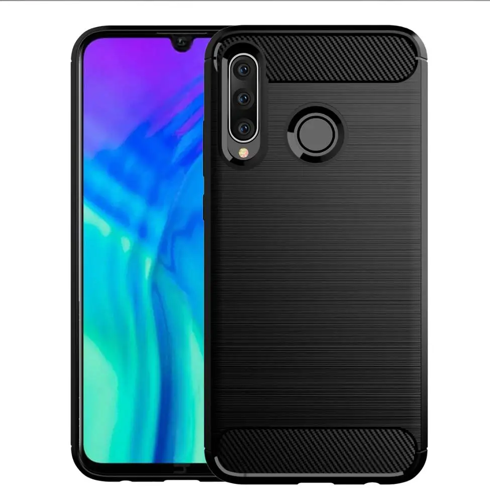 

Carbon Fiber Shockproof Soft TPU Back Cover mobile Phone Case For Huawei honor 20 lite
