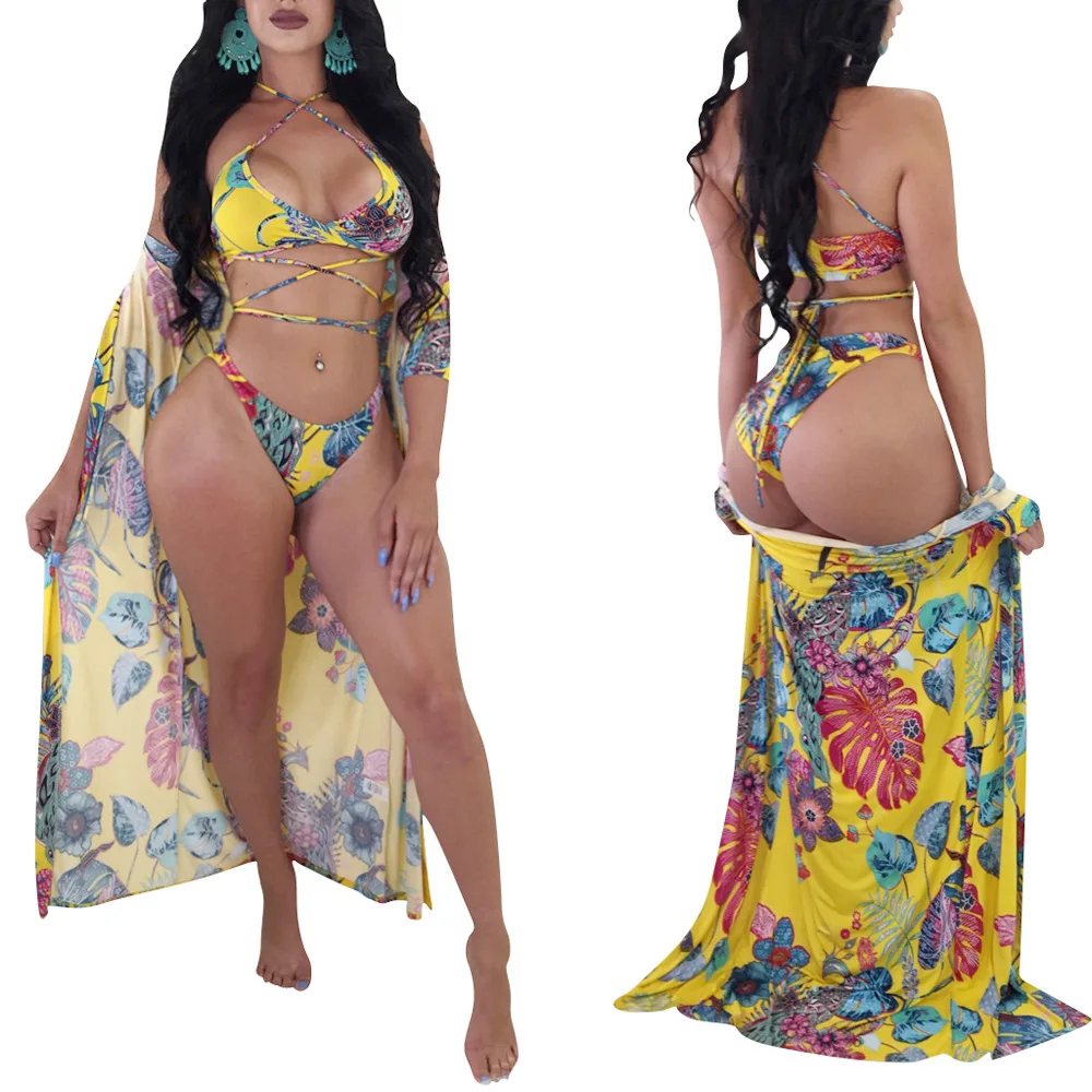 

Fashion Swimsuits Womens Three Pieces V-Neck Bikini Swimwear Bathing Suit Beachwear, N/a