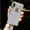 Applicable for iphone xsmax mobile phone shell big transparent 7/8 protective cover tide brand square with lock R15/X21