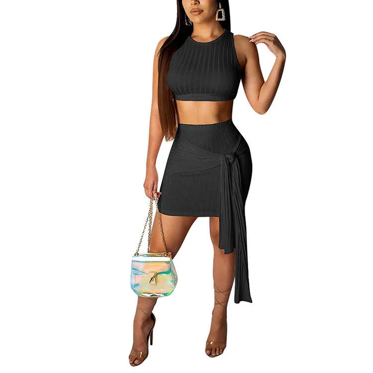 

2019 New Design Two Piece Set Hot Night Mini Clothes Women Dress