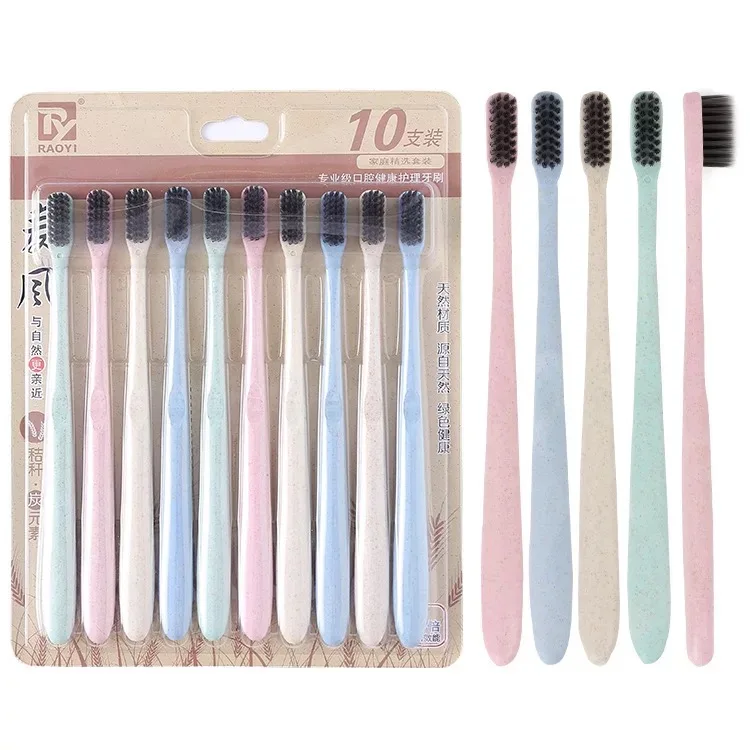 

new design 100% organic bamboo toothbrush charcoal bristles made in china, Multi color