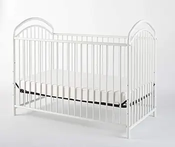 metal crib and changing table