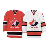 

2018 Factory Price Red and White Canada Maple Leafs Hockey Jersey