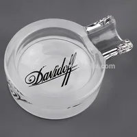 

Glass Ashtray With Custom Printed Logo Crystal Ashtray For Business Gift