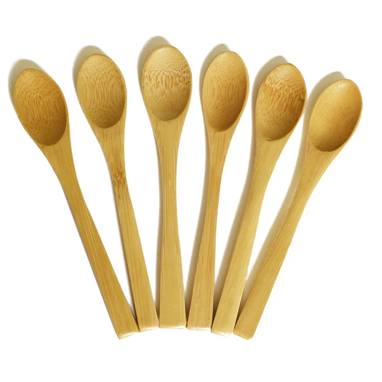 

2021 Natural Wood Spoon Bamboo Kitchen Cooking Dining Soup Tea Honey Coffee Utensil Tools Soup Teaspoon Tableware