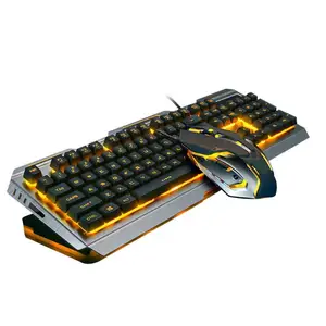 Free Ship Backlight USB Wired Keyboards Keypad Mouse Combos Set 4000DPI Durable Wired gaming gamer Keyboard Mouse Set