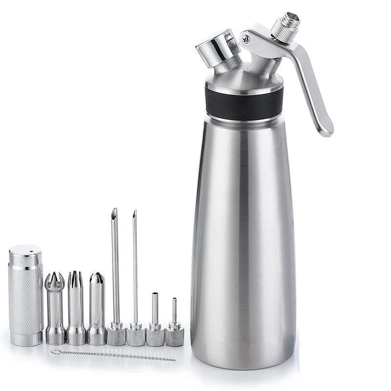 
Professional Whipped Cream Homemade Dispenser Whipping Siphon for Sauces, Desserts, and Infused Liquor 500ml 