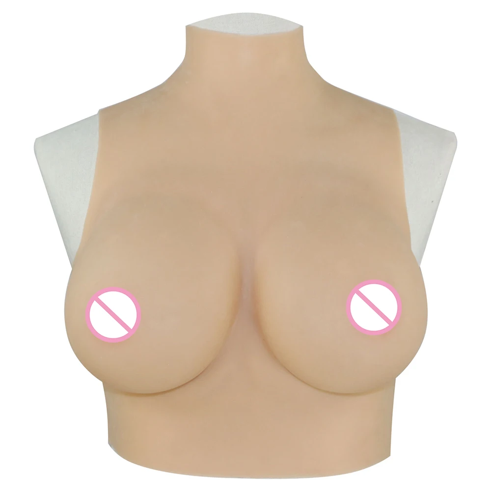 

E Cup Female Silicone Breast Bodysuit Trandsgender Crossdresser Breast Forms For Man, Ivory white;asian yellow;light brown