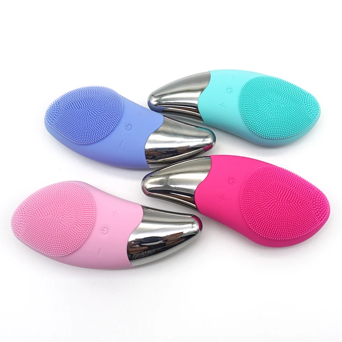 

Face Deeply Cleaner Rechargeable Silicone Waterproof Facial Cleansing Brush, Blue/green/pink/purple