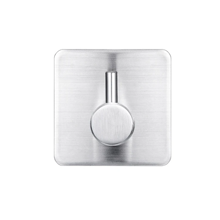 

Stainless Steel Coat Hook Towel Hook Self Adhesive Wall Hook, Silvery