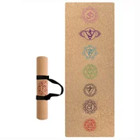 

100% Recycled Natural Tree Rubber Cork Neoprene Custom Printed Eco Friendly Yoga Mat 3/4/5mm