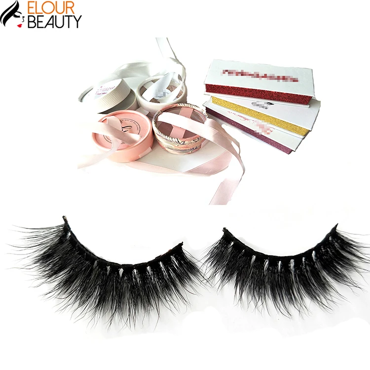 

OEM private label 5d silk eyelashes real natural 5D faux mink lashes with custom box for eyelashes, Natural black