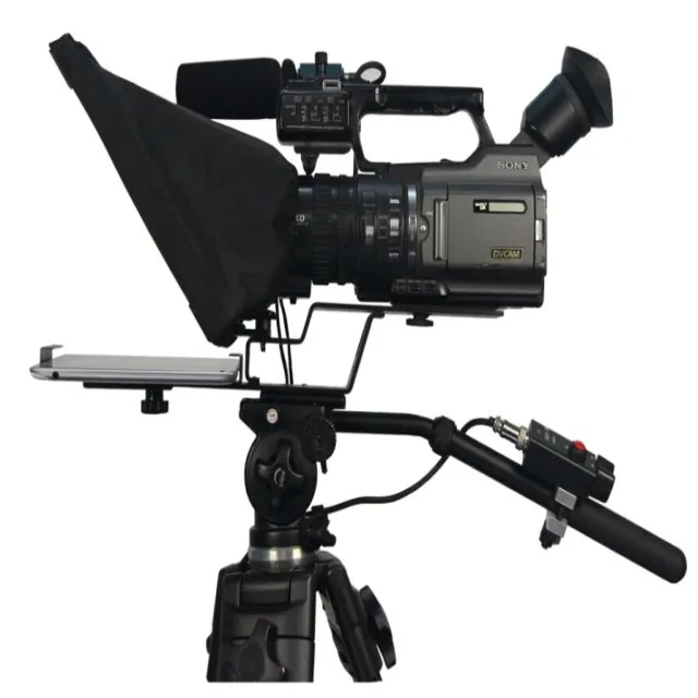 

TELIKOU TC-PAD Portable With Professional beam splitter mirror Wireless Remote Controlling Telecast CCTV Studio Prompteur, Black