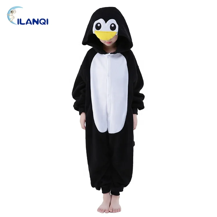 Wholesale Custom Animal Kids Pajamas Penguin Girls Onesie For Christmas