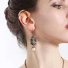 Cultured Pearl Star Insect Earrings Personalized Cute Statement Earrings Fashion Women Jewelry Brinco Drop Earrings