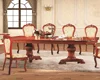 Kitchen Dining Table Extensible Top Antique Style Solid Wood Dining Table and Chairs