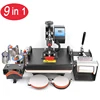 9 in 1 29*38cm Combo Heat Press Printer Machine 2D Thermal Transfer Printer for Cap Mug Plate T-shirts Printing Machine