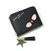 2019 Fresh Short Ladies Wallet Tassel New Korean Style Simple Small Purse Flower Zipper Change Burse