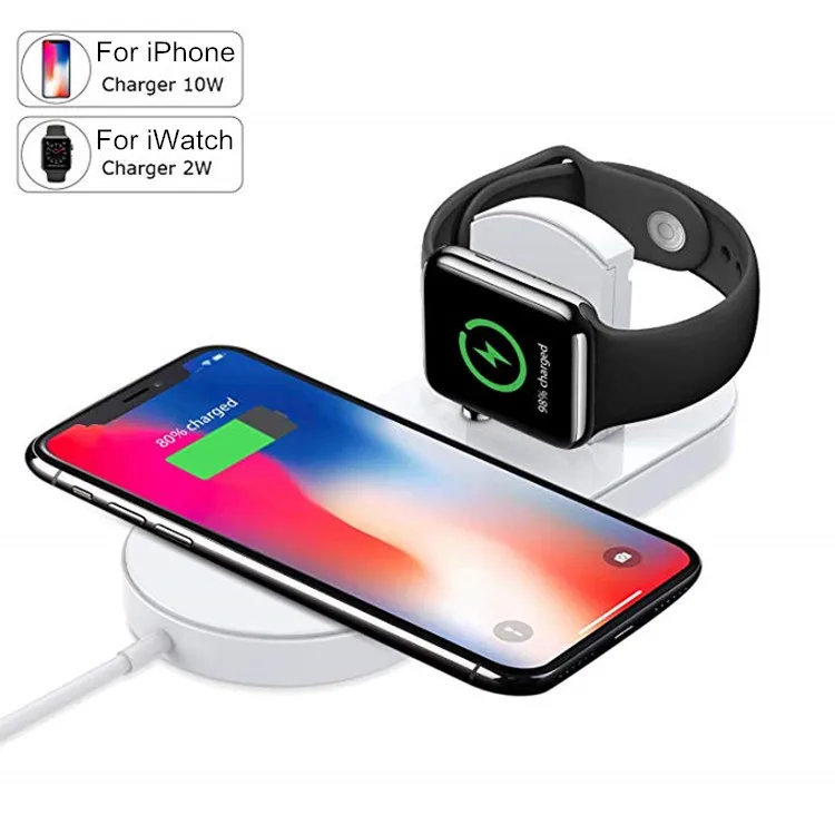 Mini AirPower Wireless Charger Support 7.5w Fast Charging for iPhone for Apple Watch series 1 2 3 4 Wireless Charger