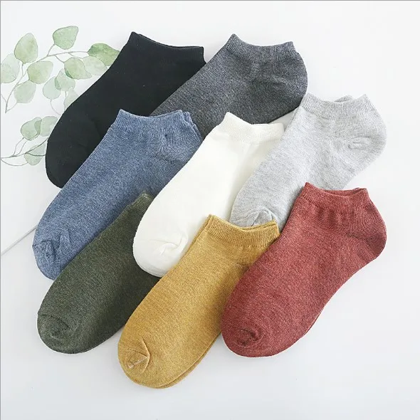 

2019 new summer spring cotton socks solid socks women ankle, Custom color