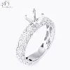 O01 New Product Custom Design Jewelry Wholesale Semi Mounting 18K White Gold Solitaire Diamond Engagement Ring