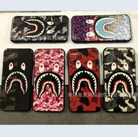 

A Bathing Ape Bape Slim Protective Camo Camouflage Shark Cool Case for iPhone 8 7 Plus 6 Plus 6S 7 8Plus