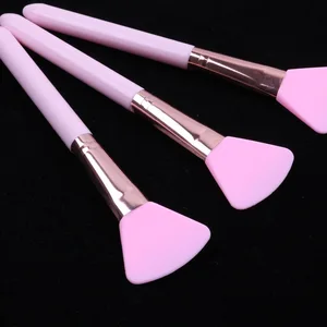 Wholesale Portable Pink and White Silicone Mask Brush Applicator Clean Tools Makeup Brush Mask Brush
