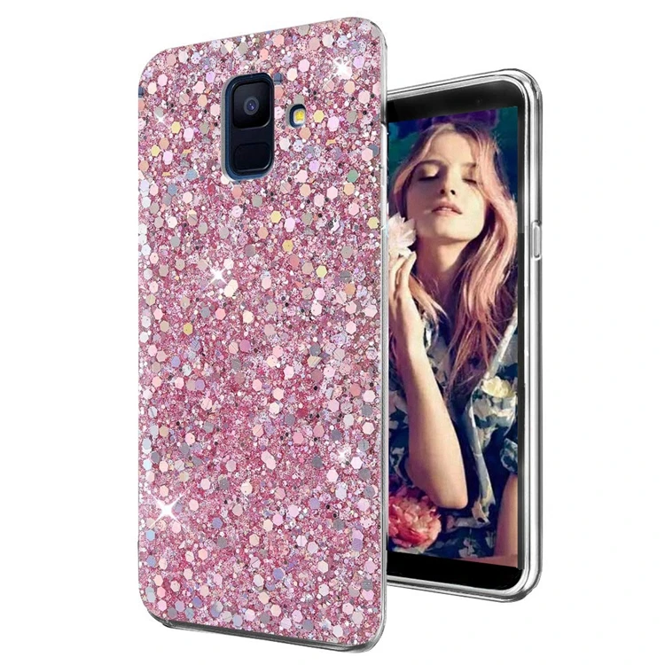 

latest bling cell phone case for samsung galaxy A6 luxury case, Gold/pink/blue/red/green/purple/silver