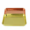 China Manufacturers Rectangle Serving Metal Tray Stainless Steel customized Rolling Tray
