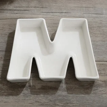 Alphabet Letter Shaped Ceramic Appetizer Plate Snack Serving Dish For Party Buy Appetizer Dish Snack Serving Dish Ceramic Snack Serving Dish Product On Alibaba Com