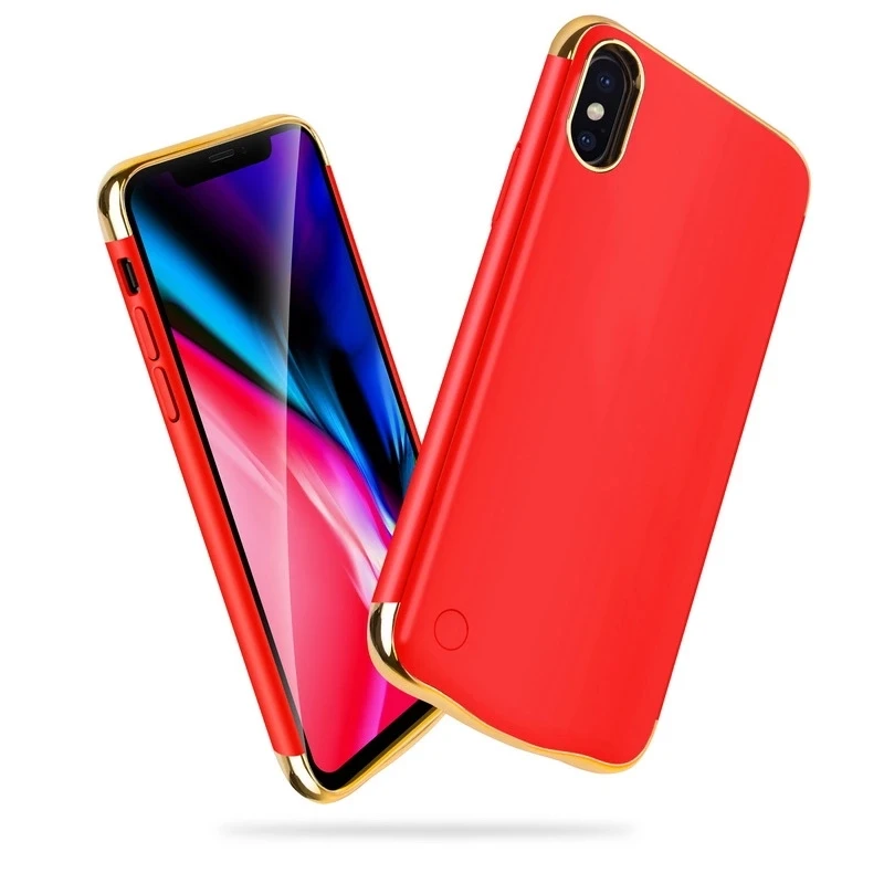 

luxury backup powerbank battery charger for iphone x xs xr xs max power bank case without battery