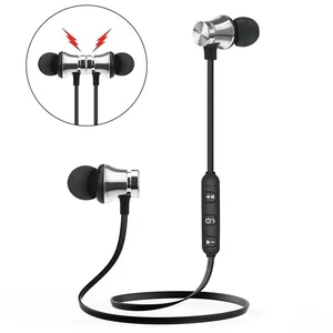 Magnetic True Stereo Wireless Bluetooth 4.1 Sport Earphones Mic
