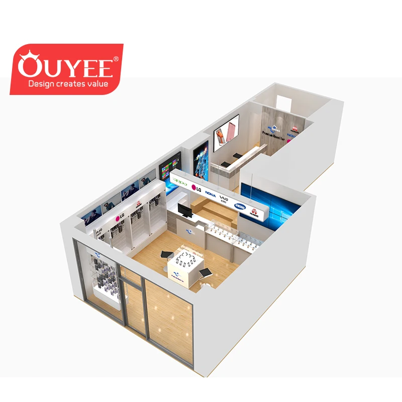 
Hot Sale Mobile Phone Shop Interior Design With Display Furniture 