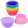 Amazon Hot Selling 100% Food Grade Silicone BPA Free Reusable and Custom Silicone Baking Muffin Cups/Cupcakes Liner