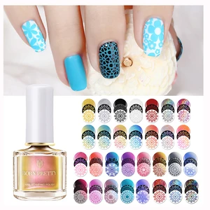 BORN PRETTY  79 Colors 6ml Nail Art Stamping Plate DIY Nail Design Nail Stamping Polish Series