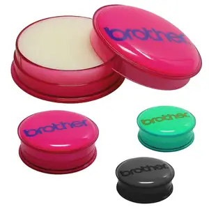 Lady personal care female face moisturizer mini blank logo pocket size organic make up plastic candy container round lip balm