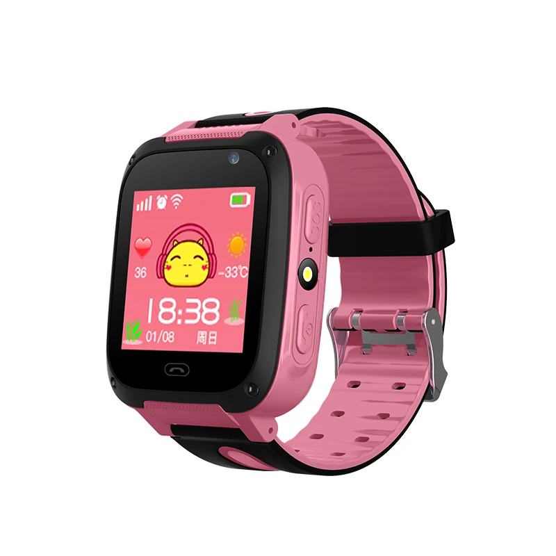 

KCW wholesale Kids smart Watch smart baby guarder watch kids tracker for android and iOS phone smart clock SOS Call, Pink green blue